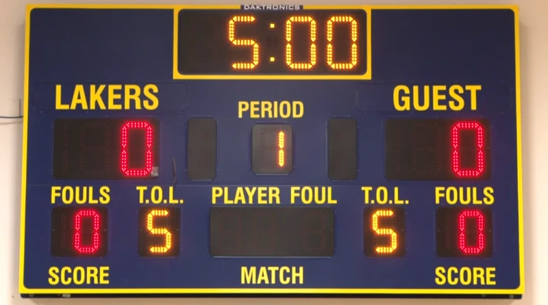 An LED scoreboard which uses 7-segment displays to show numbers also needs to internally calculate the base 10 decimals of a binary number.