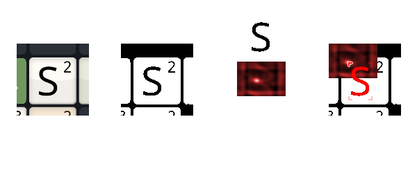 Process of detecting a letter within the image of a Wordfeud tile.